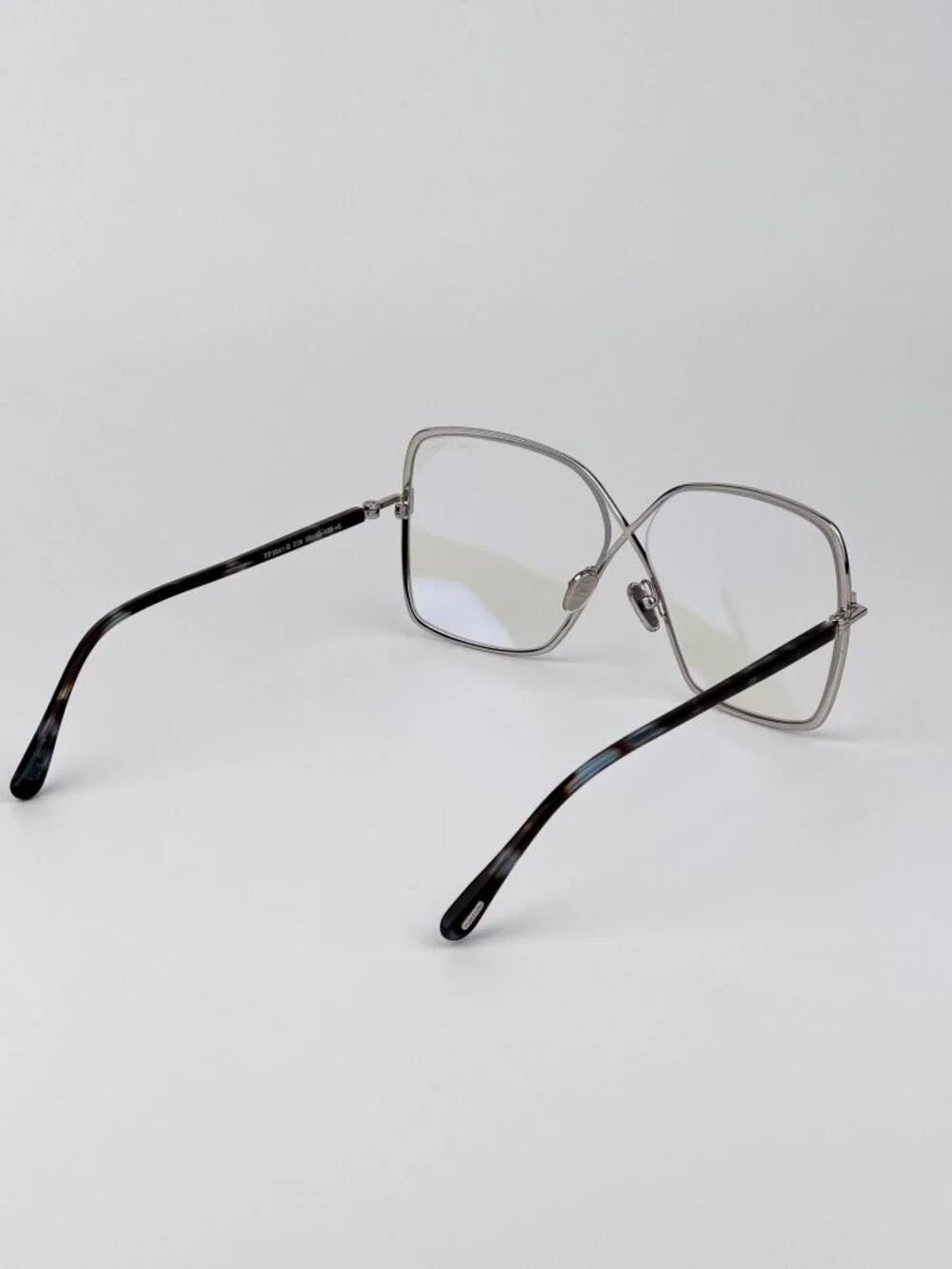Tom Ford FT5841-B 016 Eyeglasses Palladium Oversized Butterfly Frame